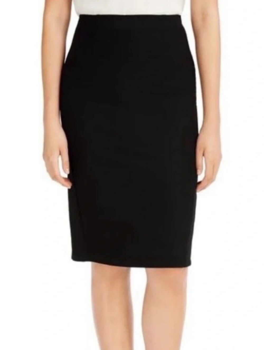 Eileen Fisher Black Pencil Skirt with Back Slit